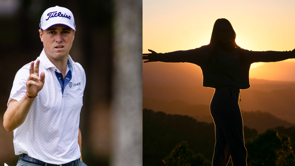 Justin Thomas Female Silhouette Caddie Collage