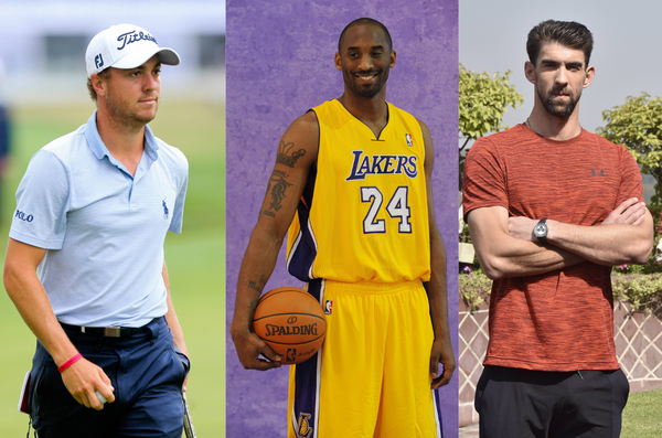 Justin Thomas, Kobe Bryant, and Michael Phelps