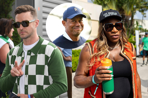 Justin Timberlake, Tiger Woods, and Serena Williams