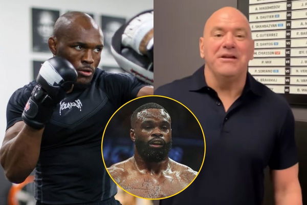 Kamaru Usman, Tyron Woodley, Dana White