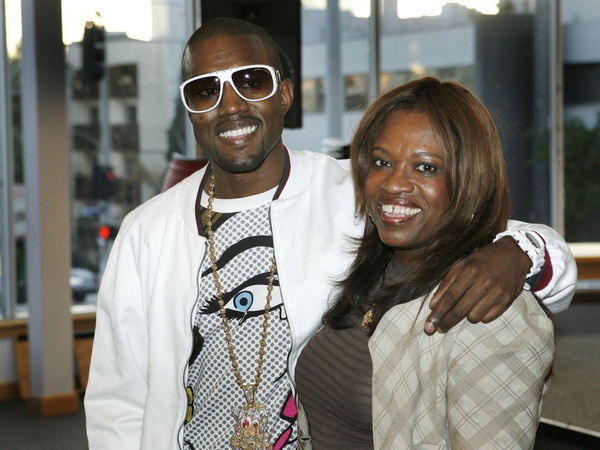 Kanye West with mother