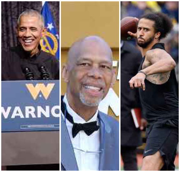 Kareem Abdul-Jabbar, Barack Obama, Collin Kapernick