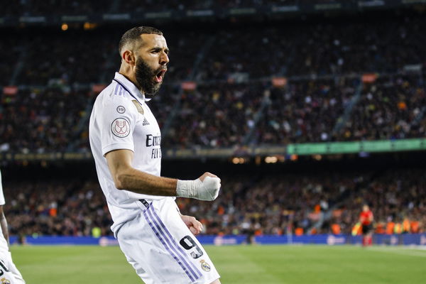 FC Barcelona, Barca Vs Real Madrid &#8211; Copa Del Rey 09 Karim Benzema of Real Madrid celebrates after scoring a goal during