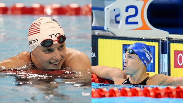 Katie Ledecky and Dara Torres