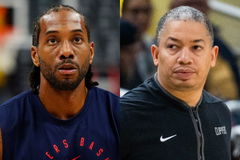 Kawhi Leonard and Tyronn Lue