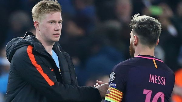 Kevin De Bruyne and Lionel Messi