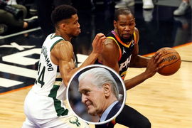 Kevin Durant Pat Riley Giannis Antetokounmpo