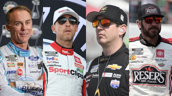 Kevin Harvick, Denny Hamlin, Kyle Busch, Martin Truex Jr