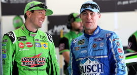 Kevin Harvick and Kyle Busch