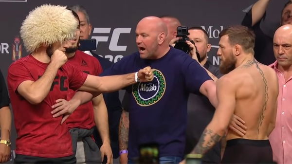 Khabib Nurmagomedov, Dana White and Conor McGregor