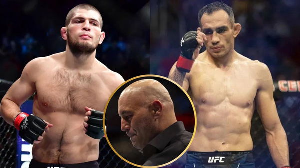 Khabib Nurmagomedov, Tony Ferguson and Joe Rogan