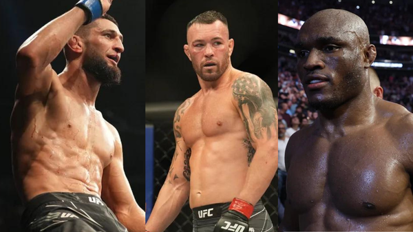 Khamzat Chimaev, Colby Covington and Kamaru Usman