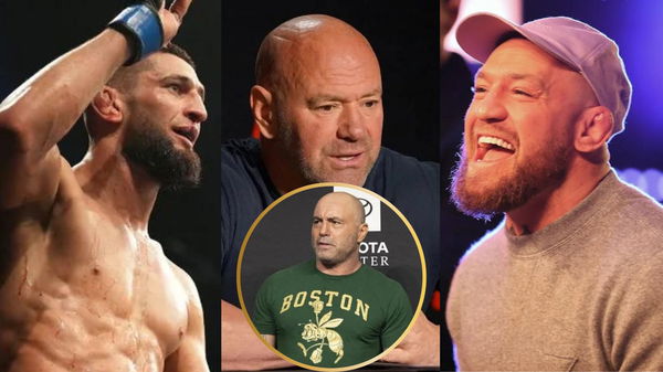 Khamzat Chimaev, Dana White, Conor McGregor and Joe Rogan