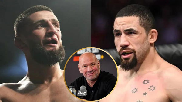 Khamzat Chimaev, Robert Whittaker and Dana White