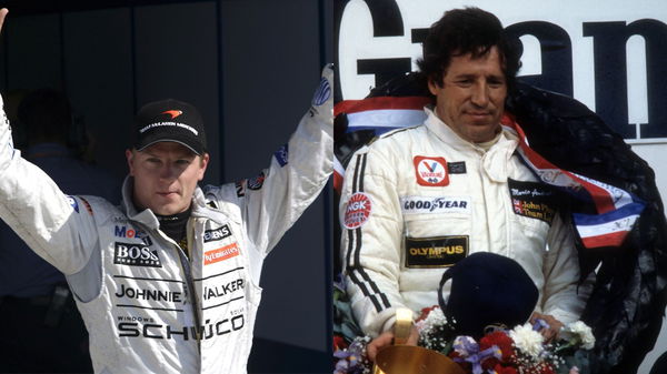 Kimi Raikkonen and Mario Andretti