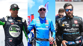 Kyle Busch, Denny Hamlin, Martin Truex Jr.