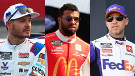 Kyle Larson, Bubba Wallace, Denny Hamlin
