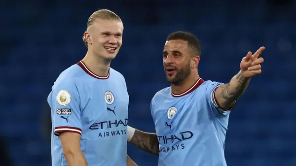 Kyle Walker and Erling Haaland