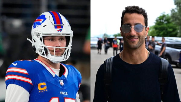 (L-R) Josh Allen, Daniel Ricciardo