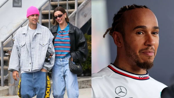 (L-R) Justin &#038; Hailey Bieber, Lewis Hamilton