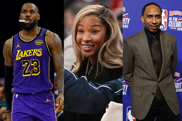 (L-R) LeBron James, Savannah James, Stephen A. Smith