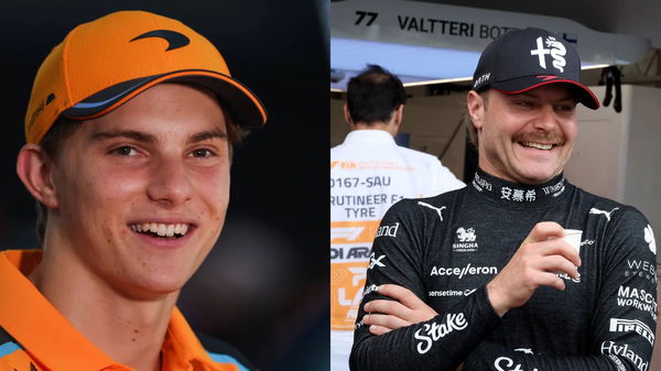 (L-R) Oscar Piastri, Valtteri Bottas