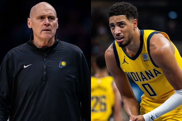 (L-R) Rick Carlisle, Tyrese Haliburton