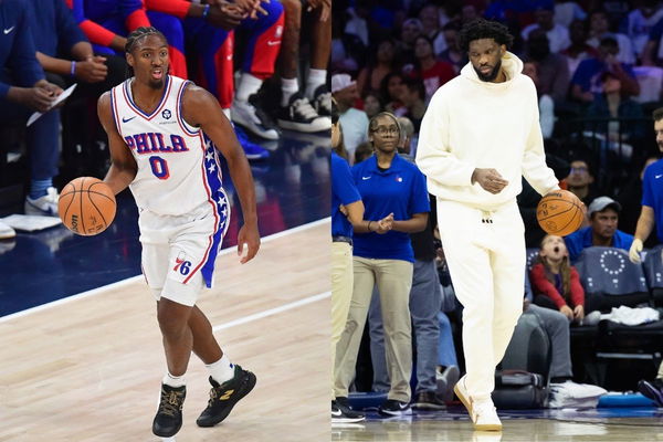 (L-R) Tyrese Maxey, Joel Embiid