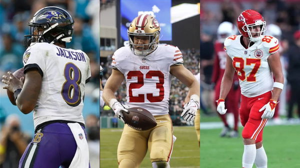 Lamar Jackson Christian McCaffrey Travis Kelce IMAGO