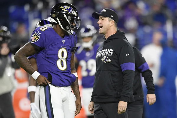 Lamar Jackson and John Harbaugh