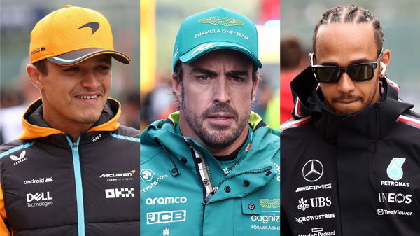 Lando Norris, Fernando Alonso &#038; Lewis Hamilton