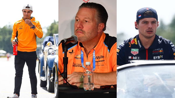 Lando Norris Zak Brown Max Verstappen