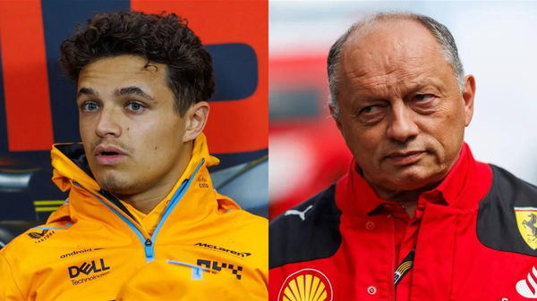 Lando Norris and Frederic Vasseur