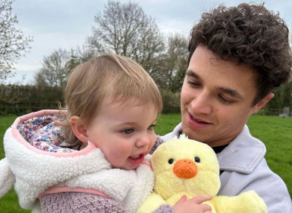 Lando Norris and his niece Mila Norris