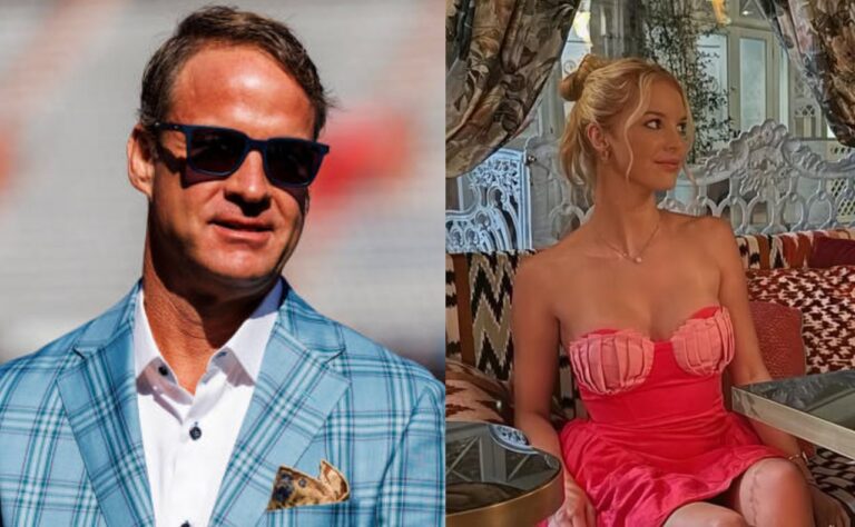 layla kiffin orange dress Celebrating Ole Miss' Victory: Lane Kiffin's Family Joy