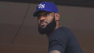 LeBron James wearing a cap