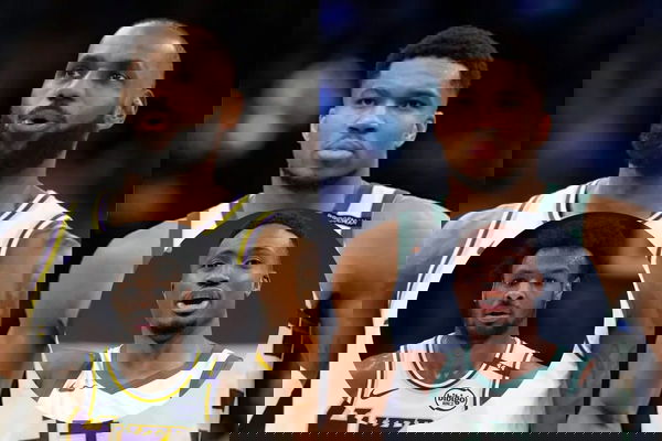 LeBron James, Bronny James, Giannis Antetokounmpo, Thanasis Antetokounmpo