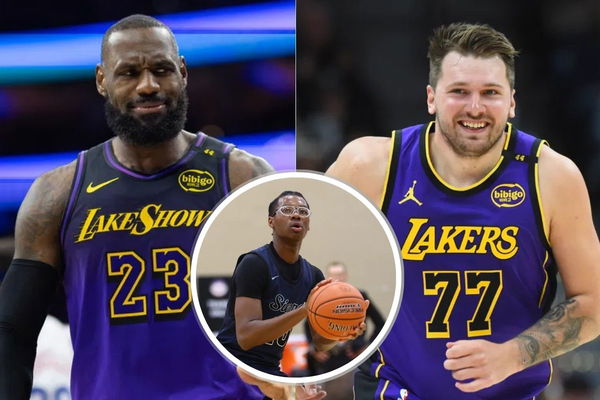 LeBron James, Bryce James, Luka Doncic