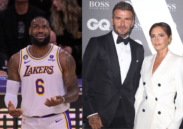 LeBron James David Beckham and Victoria Beckham