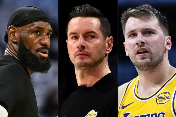 LeBron James, JJ Redick, and Luka Doncic