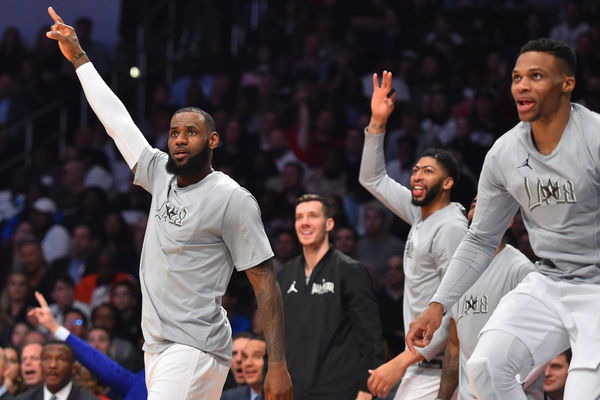 LeBron James, Russell Westbrook and Anthony Davis