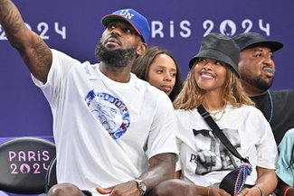 Lebron James and Savannah James in Paris