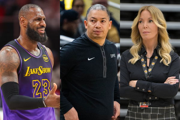 LeBron James, Ty Lue, Jeanie Buss