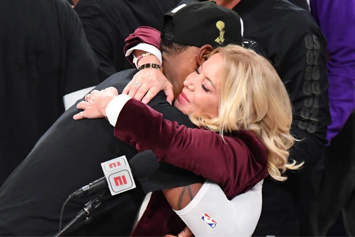 LeBron James and Jeanie Buss