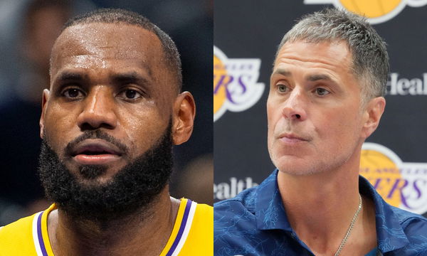 LeBron James and Rob Pelinka