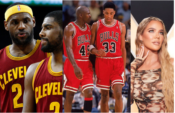 LebronJ Kyrie MJ Scottie Khloe collage