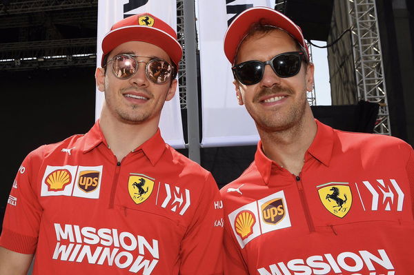 Leclerc with Vettel