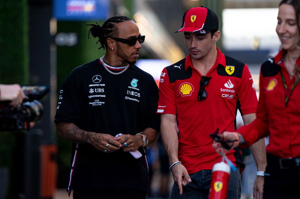 Lewis Hamilton (L) and Charles Leclerc (R)