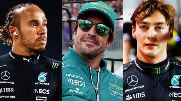 Lewis Hamilton, Fernando Alonso &#038; George Russell