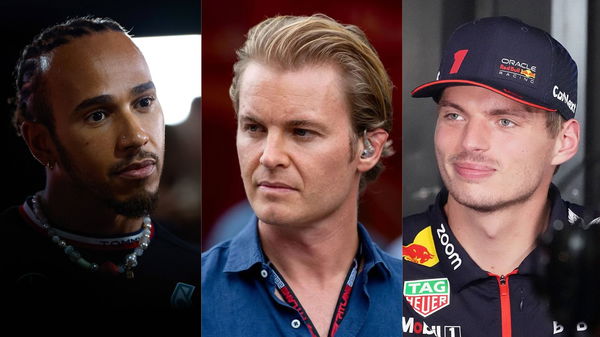 Lewis Hamilton, Nico Rosberg, and Max Verstappen